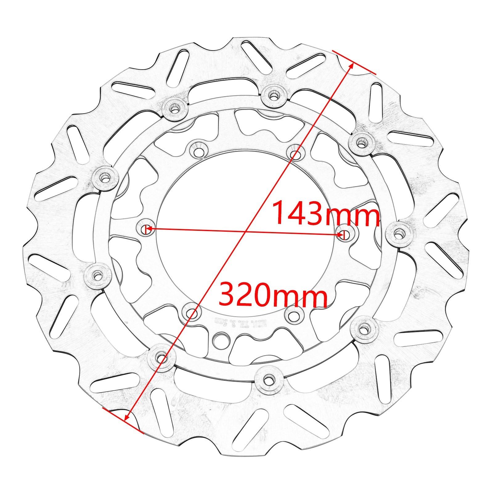 Amazon | ブレーキディスク オートバイ 260 ミリメートル 320