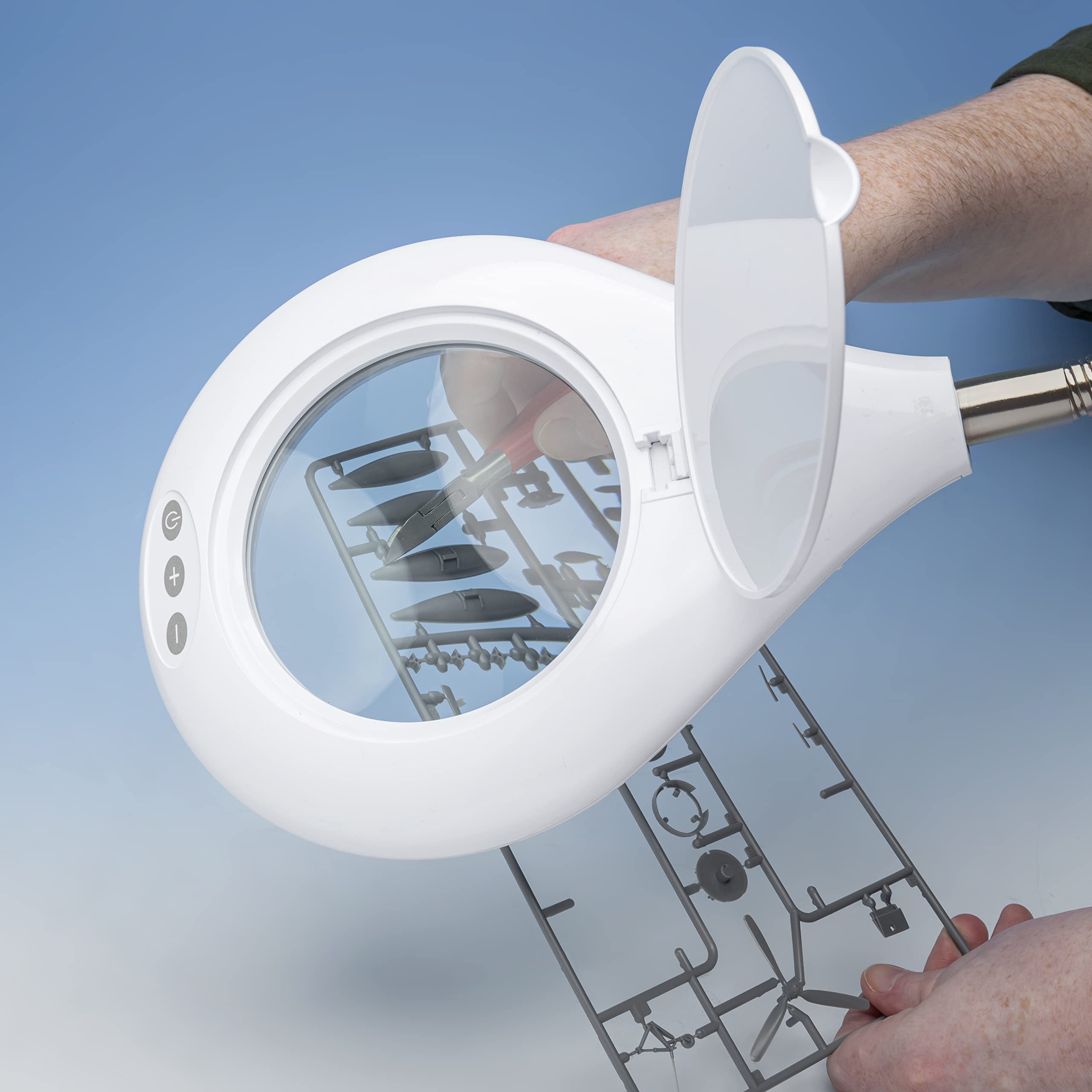 Lightcraft Lampe loupe LED avec support au sol