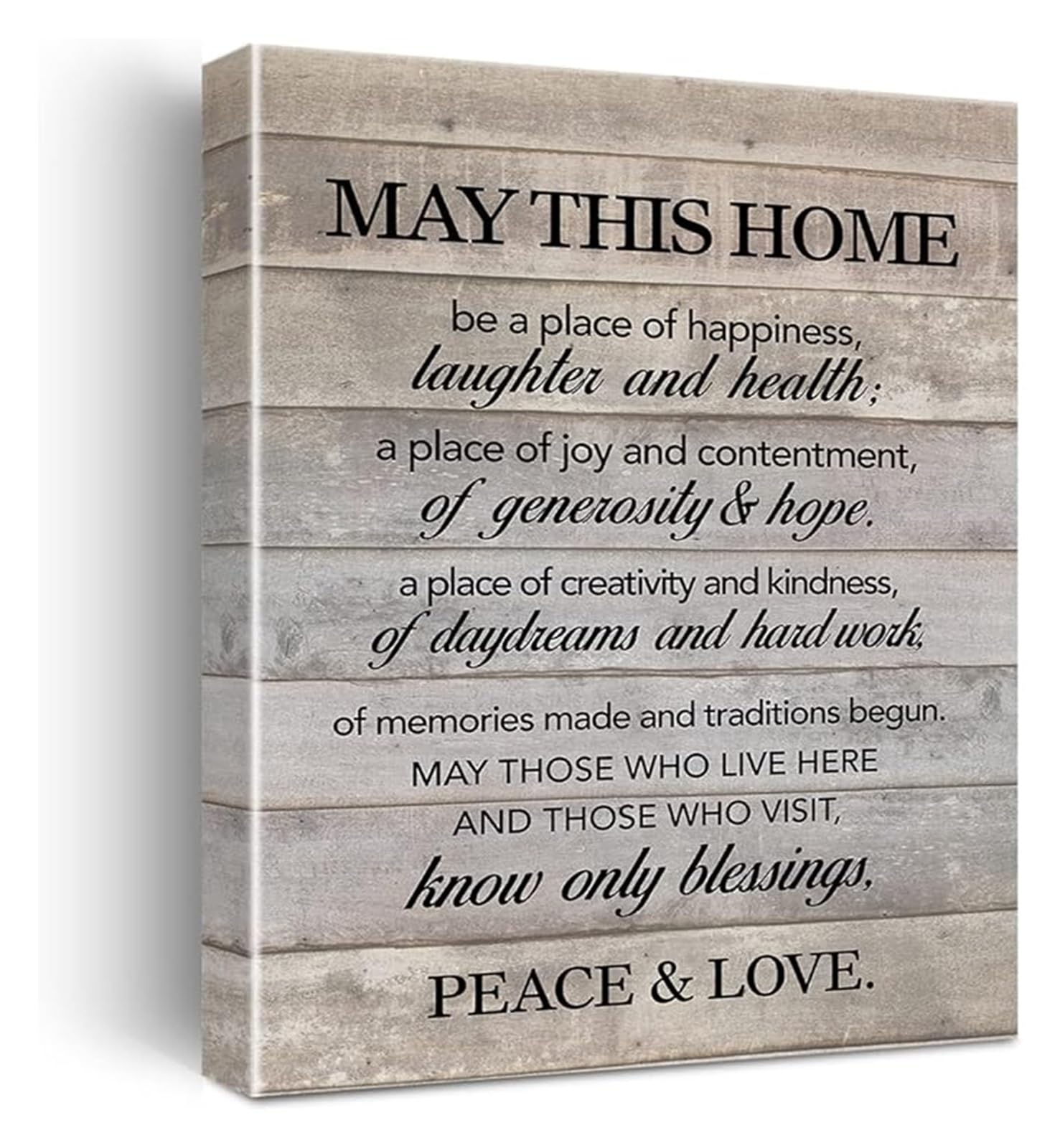 DQFOCPHHAA May This Home Be a Place of Happiness Inspirational Wall-Art for Housewarming Gift(Unframed,16x24inch(40x60cm))