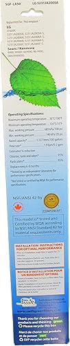 Miniatura 3 de Swift Green Filters SGF-LA50 Filtro de agua compatible para refrigerador LG LT600P, 5231JA2006A, 46-9990, EFF-6003A, EFF-6004A, fabricado en Estados