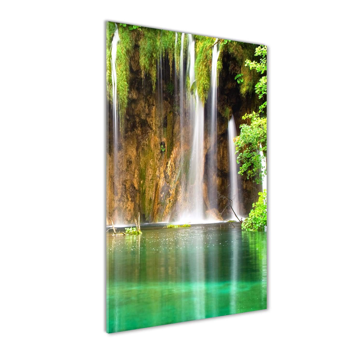 Impression sur verre acrylique 50x100 paysage vert lacs de Plitvice