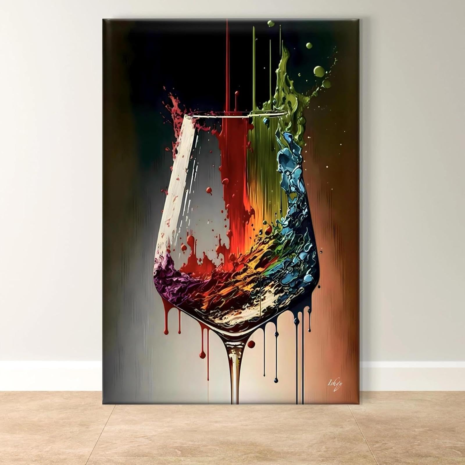 Peinture colorée sur verre à vin pour raviver un mur de cuisine vide et sombre - 8