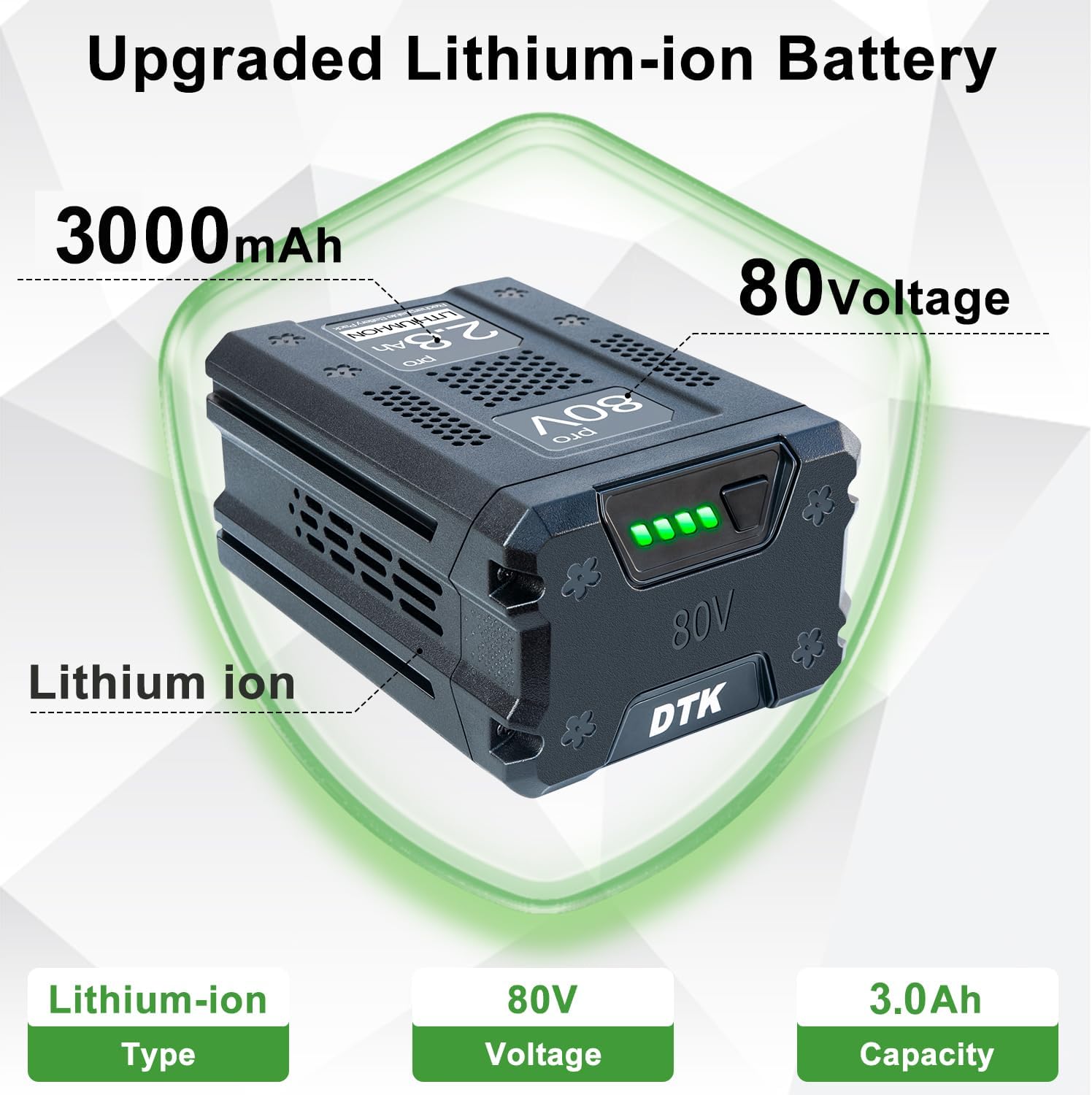 DTK 80V 3000mAh Battery Replacement for Kobalt 80V Battery KB2580-06 KB680-06 KB580-06 KB280-06 Cordless Power Tools Lithium Ion Batteries 1 Pack