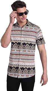 Majestic Man Slim Fit Cotton Casual Printed Shirt for Men Price In India