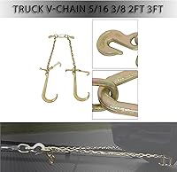 Vista 3 de labwork Brida de cadena en V para camión G70 5/16 3/8 2 pies 3 pies de largo con 15 14 8 ganchos