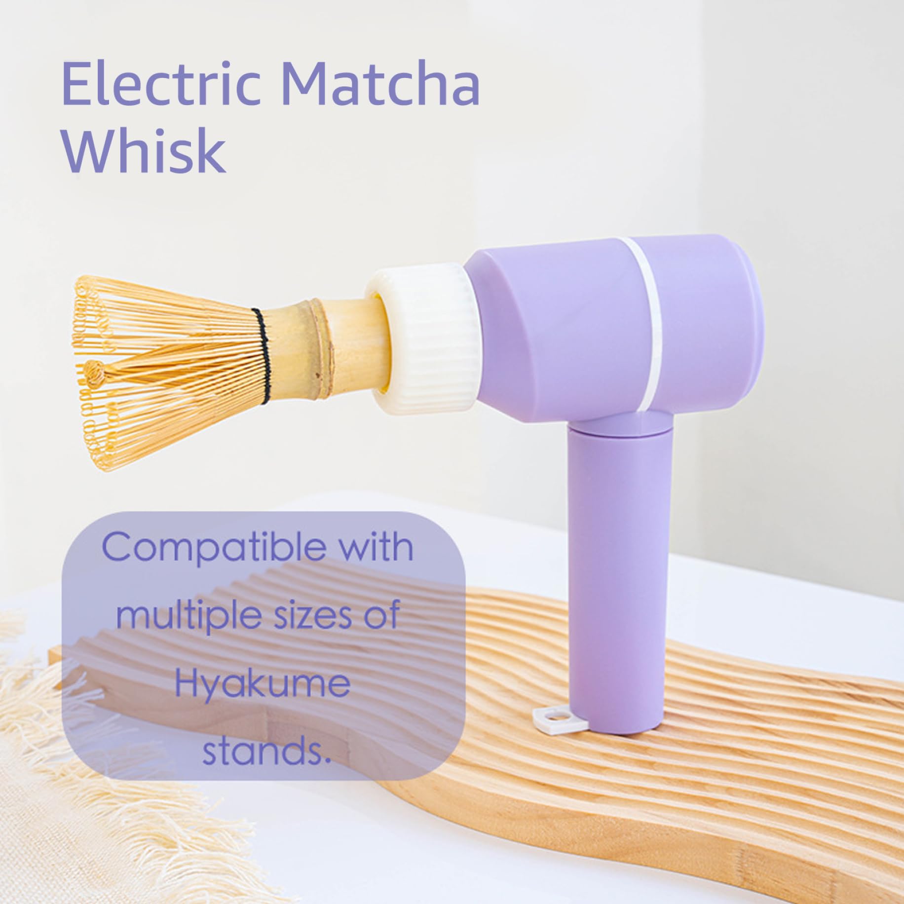 Batidora Matcha, batidor Matcha automático de 3 velocidades sin salpicaduras, batidor eléctrico recargable para una mezcla perfecta