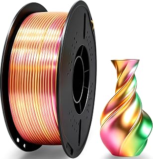 UGUESS Silk PLA+ 3D Filament, Tricolor 1.75mm, Red‑Gold‑Green, 1KG