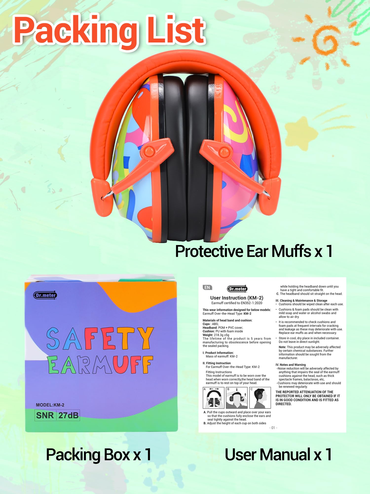 Dr.meter Toddler Ear Protection Noise Cancelling Headphones for Kids Autism view 8
