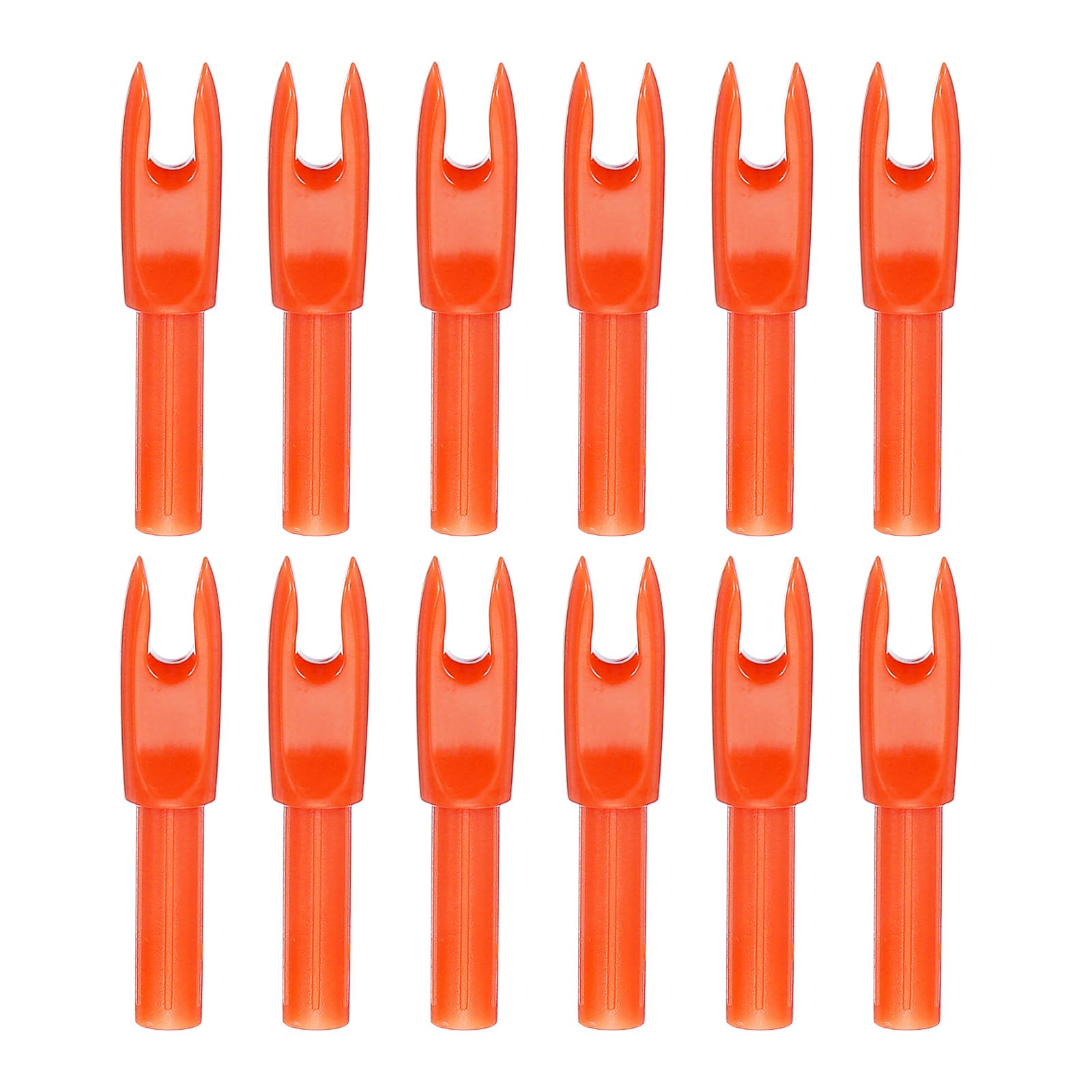 MILAEM 50pcs Tiro con L'Arco Freccia Nocks Frecce Cocche Sostituibile plastica Insert Nock Code di Freccia per ID 4.2mm Albero della Freccia (Giallo Trasparente