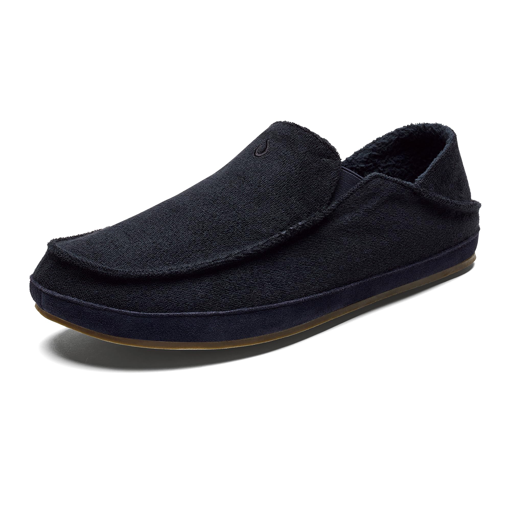 Wool-Blend Slippers for Men: Soft & Heathered Knit, Suede Leather Foxing