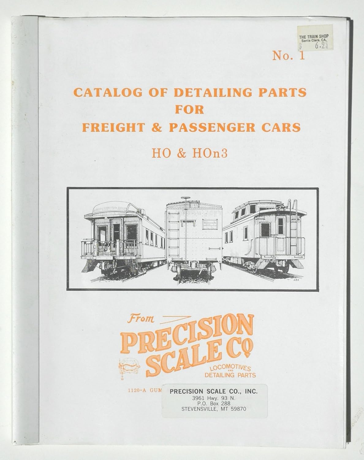 Precision Scale Co. Catalog of Detailing Parts for Freight & Passenger