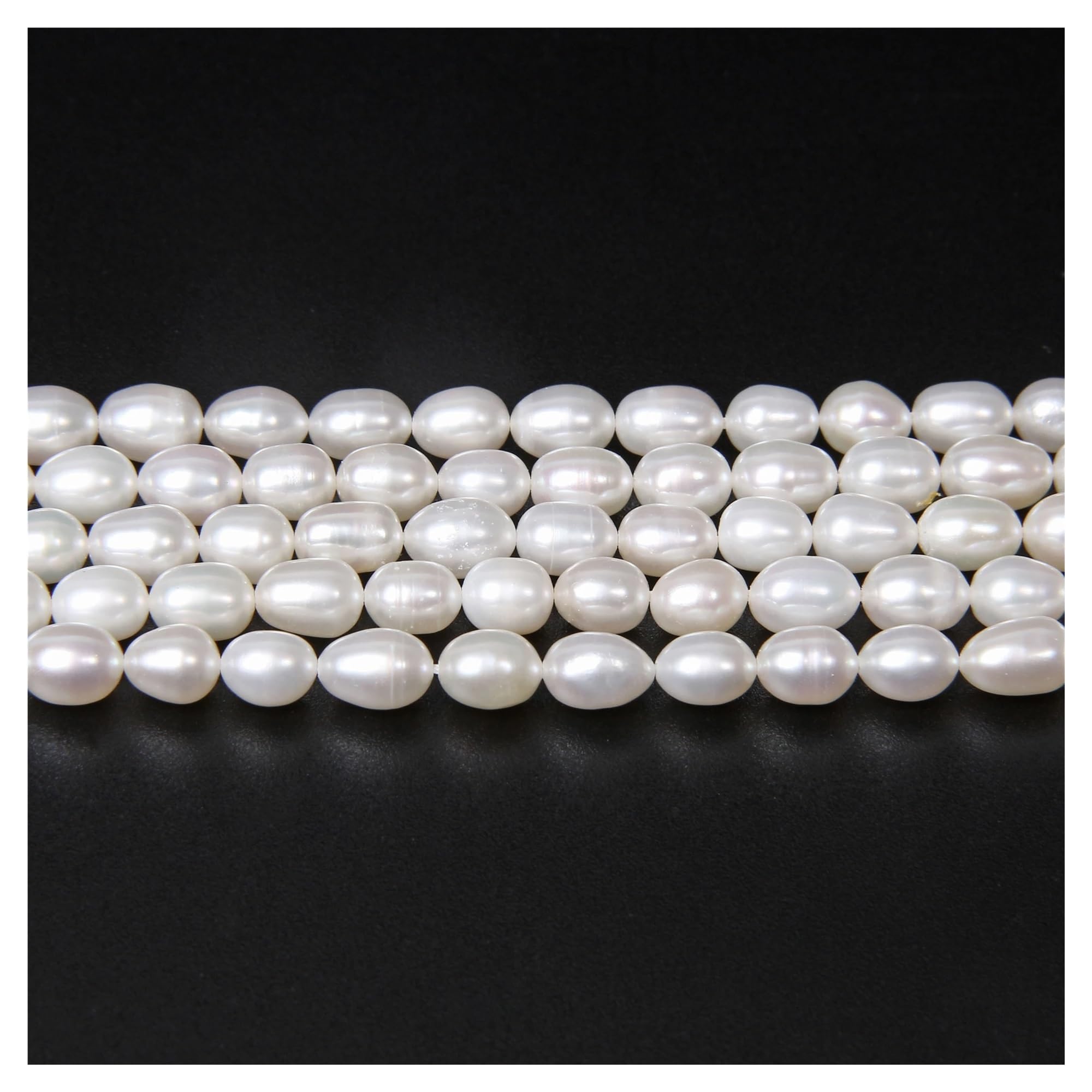 Perlengirlande Weiße natürliche Perle Perlen Süßwasser Reis Form Perle lose Perlen for Schmuck Machen DIY Armband Halskette Zubehör(2 Purple oval)