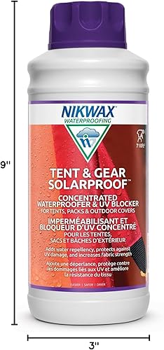 Miniatura 8 de Nikwax Tienda y equipo, tienda de campaña y equipo a prueba de sol, 33.8 fl oz, impermeabilización y protector UV, protector de lluvia, restaura la