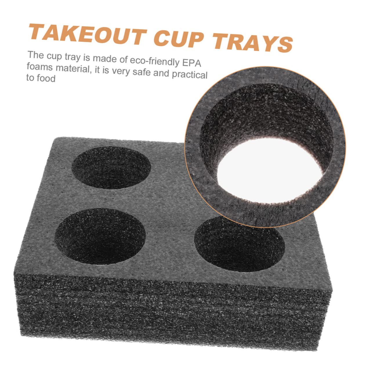 Vassoio Picnic Ufficio Yardwe Portabicchieri Da Asporto Portatile In Cotone Perlato, Vassoio Porta Tazze Da Caffè E Bevande, Accessorio Comodo Per Ufficio, Picnic E Ristorante, Set 2 Pezzi (4 Fori 8 Fori