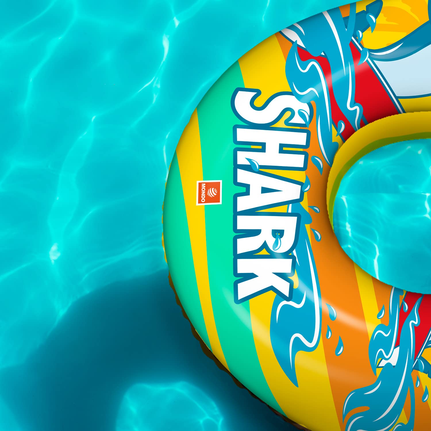 Mondo Zabawki - SURFING SHARK Swim Ring - nadmuchiwany pączek - Pierścień do pływania, idealny dla dziecka/dziewczynki do użytku w basenie/morzu - 16920