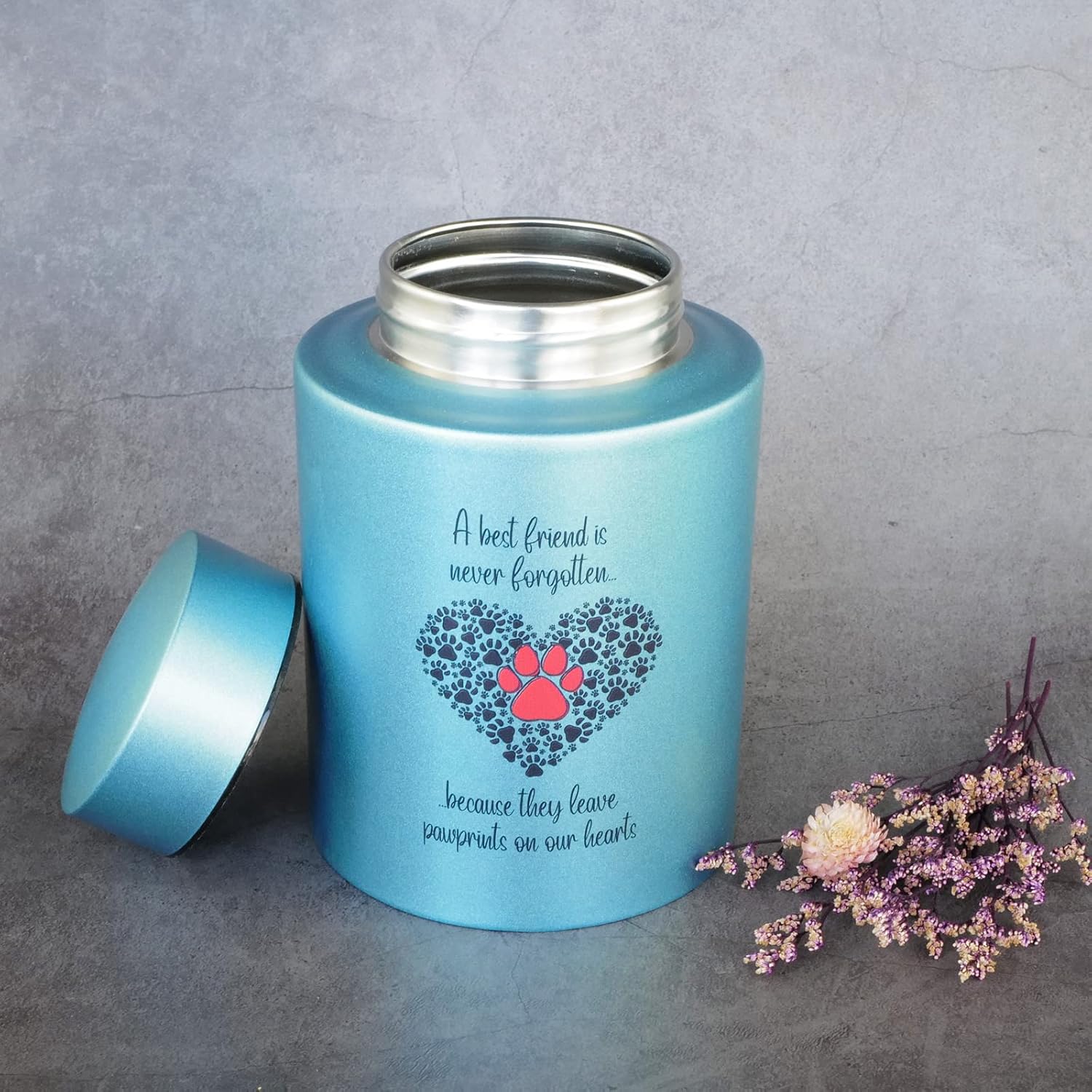 Pet Cremation Urns for Dogs Cats Ashes, Up to 60 lbs Dogs Cats Memorial Keepsake Urns for Ashes-Medium (Paw in Heart) - Image 3