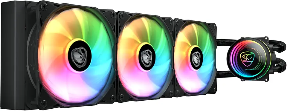 Water Cooler Cougar Poseidon Elite ARGB Preto 360 com Bomba Espelho Infinito 3MPSD360.0001