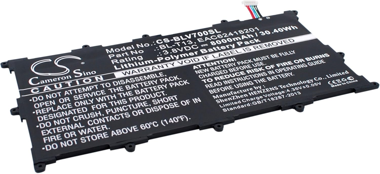 SYTH Replacement for Battery Compatible LG BL-T13, EAC62418201 G Pad 10.1", G Pad Tablet 10.1", V700, VK700 (8000mAh/3.8V)