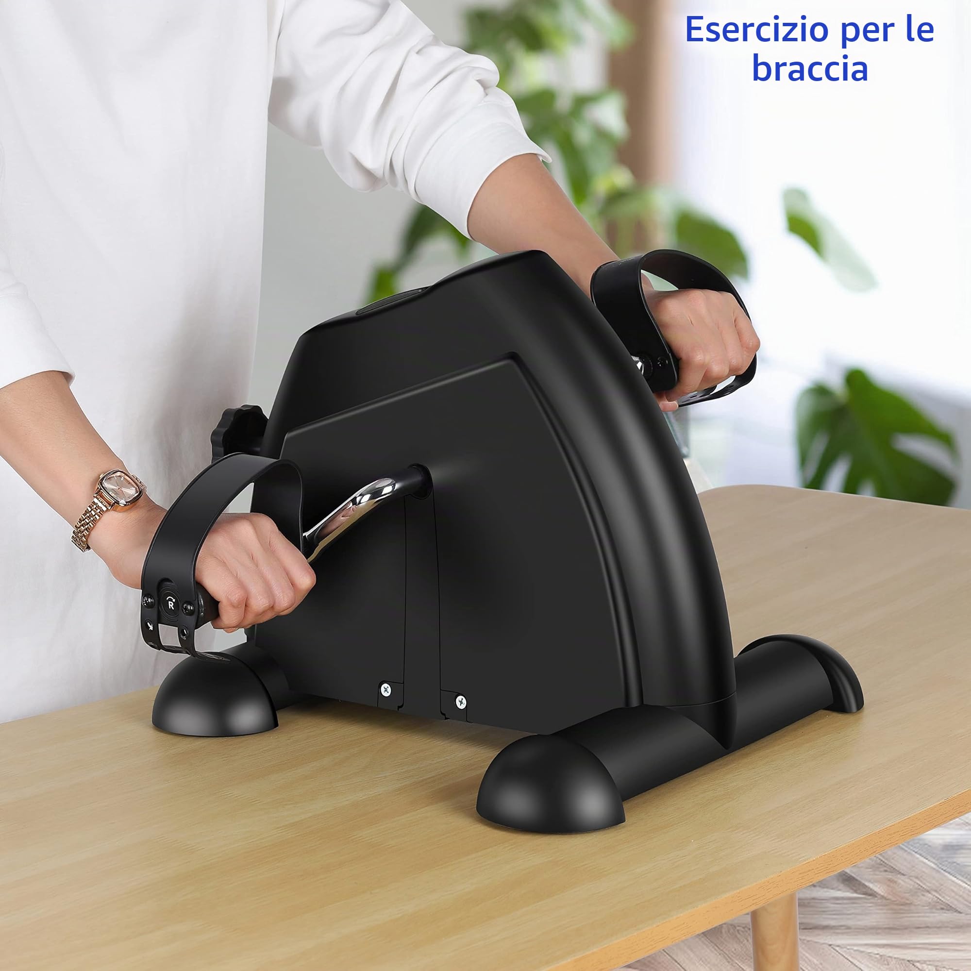 Mini cyclette a pedale per gambe e braccia, a bassa resistenza e bassa intensità, portatile