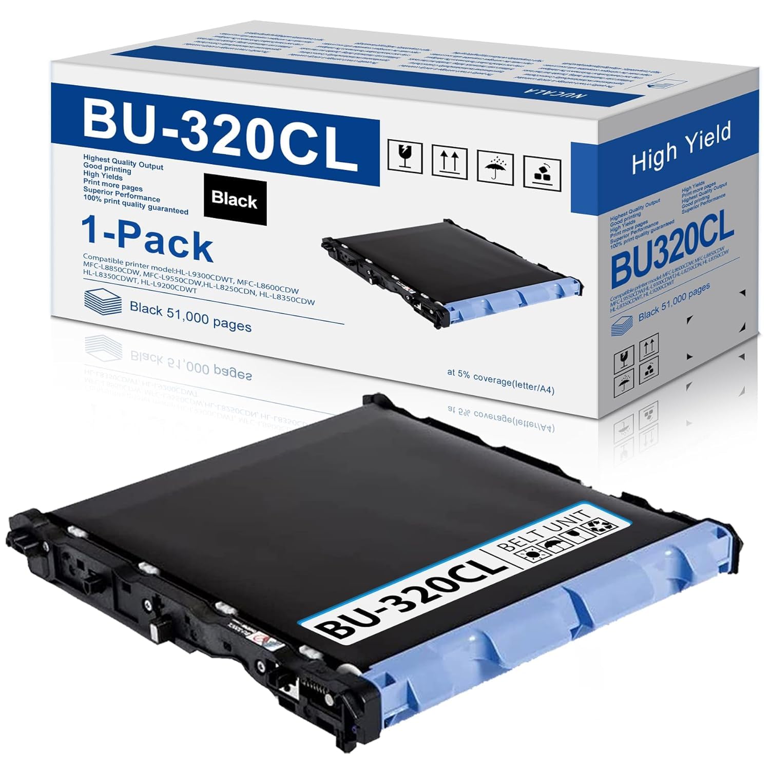 BU-320CL BU320CL Belt Unit Compatible Replacement for Brother BU 320CL 320CL HL-L9300CDWT MFC-L8600CDW MFC-L8850CDW HL-L8250CDN HL-L8350CDW HL-L8350CDWT HL-L9200CDWT Belt Unit Printer (1 Pack)