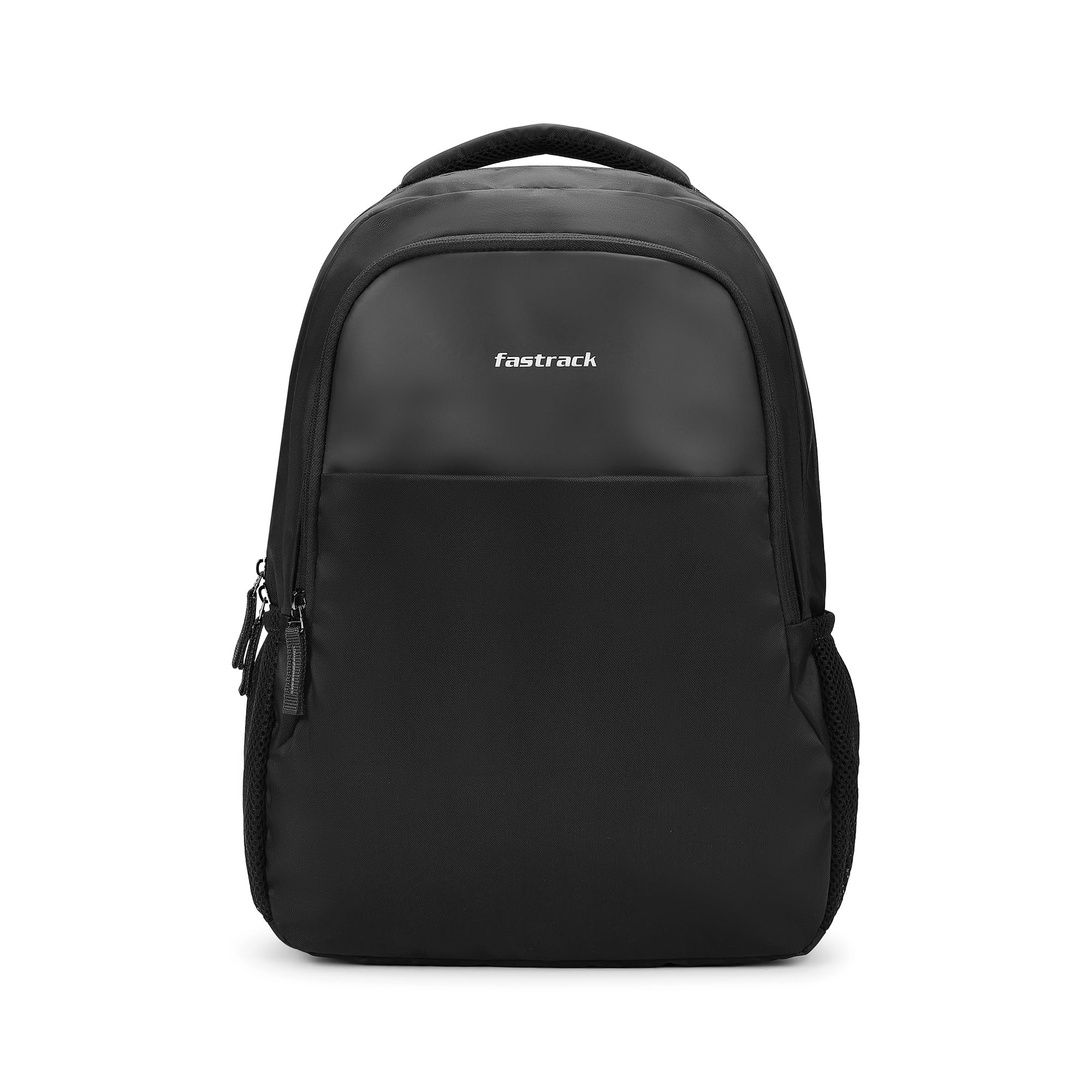 fastrack Carrypack Laptop Backpack for Men & Women | 15" Laptop Bag with Dedicated Sleeve | Durable Polyester Black Backpack | 1 Main Compartment, Front Organizer Pocket | Dual Bottle Holders-picture-9