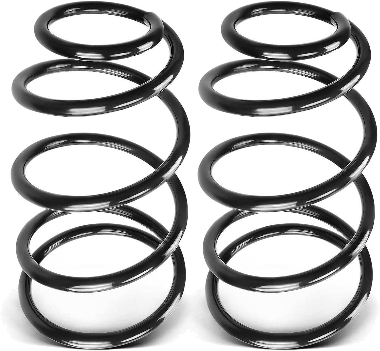 2X Front Side Coil Spring with Air Conditioning for Dodge for Neon 2.0L 1995-1999,for Plymouth for Neon 2.0L 1995-1999 Black 0.54 in / 13.9mm-Wire Diameter