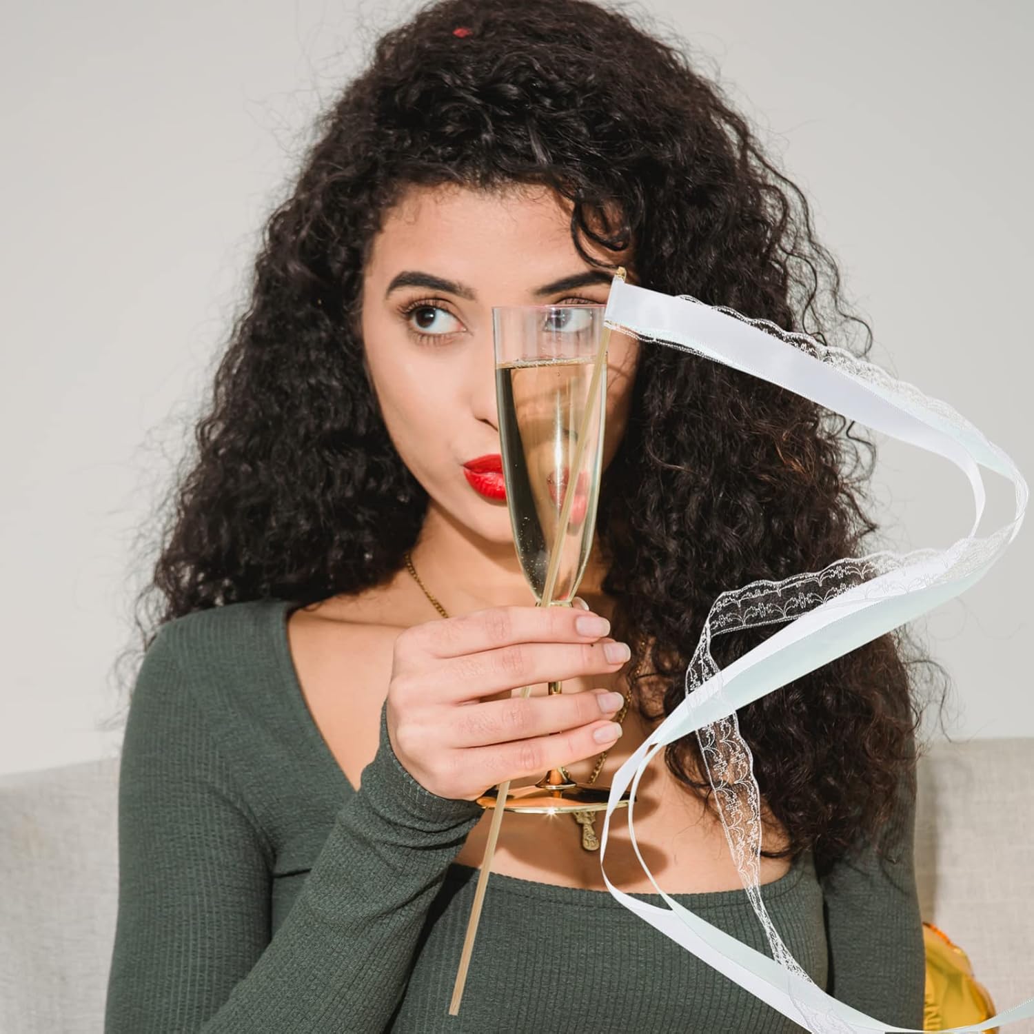 50pcs Ribbon Fairy Sticks Bells for Wedding Send Offs and Party Decorations Bright Streamers for Celebrations Cheerleading and Events