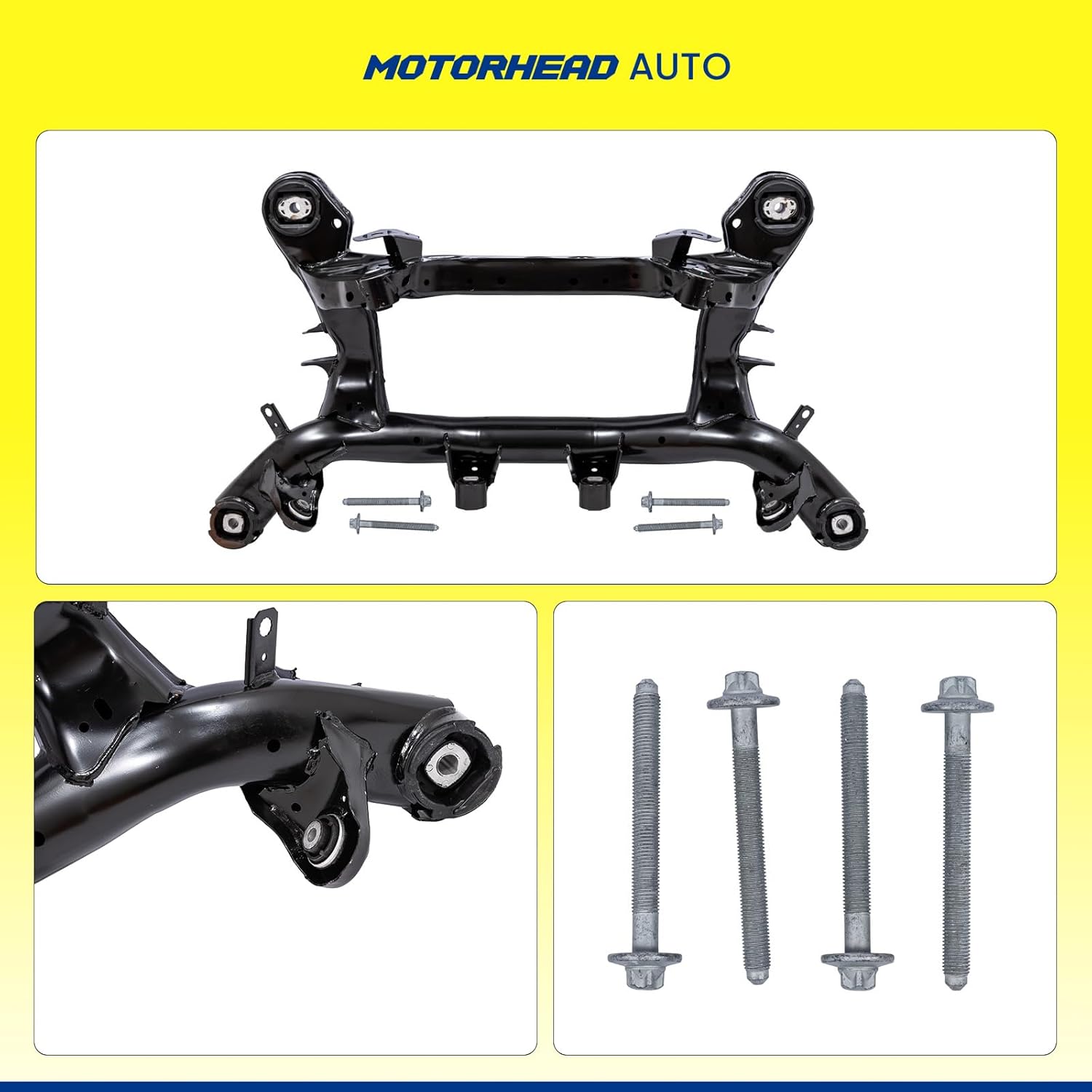 MOTORHEAD AUTO Rear Subframe Crossmember with Hardware Kit, Direct OE Replacement for 2006-2013 BMW 1-Series 3-Series