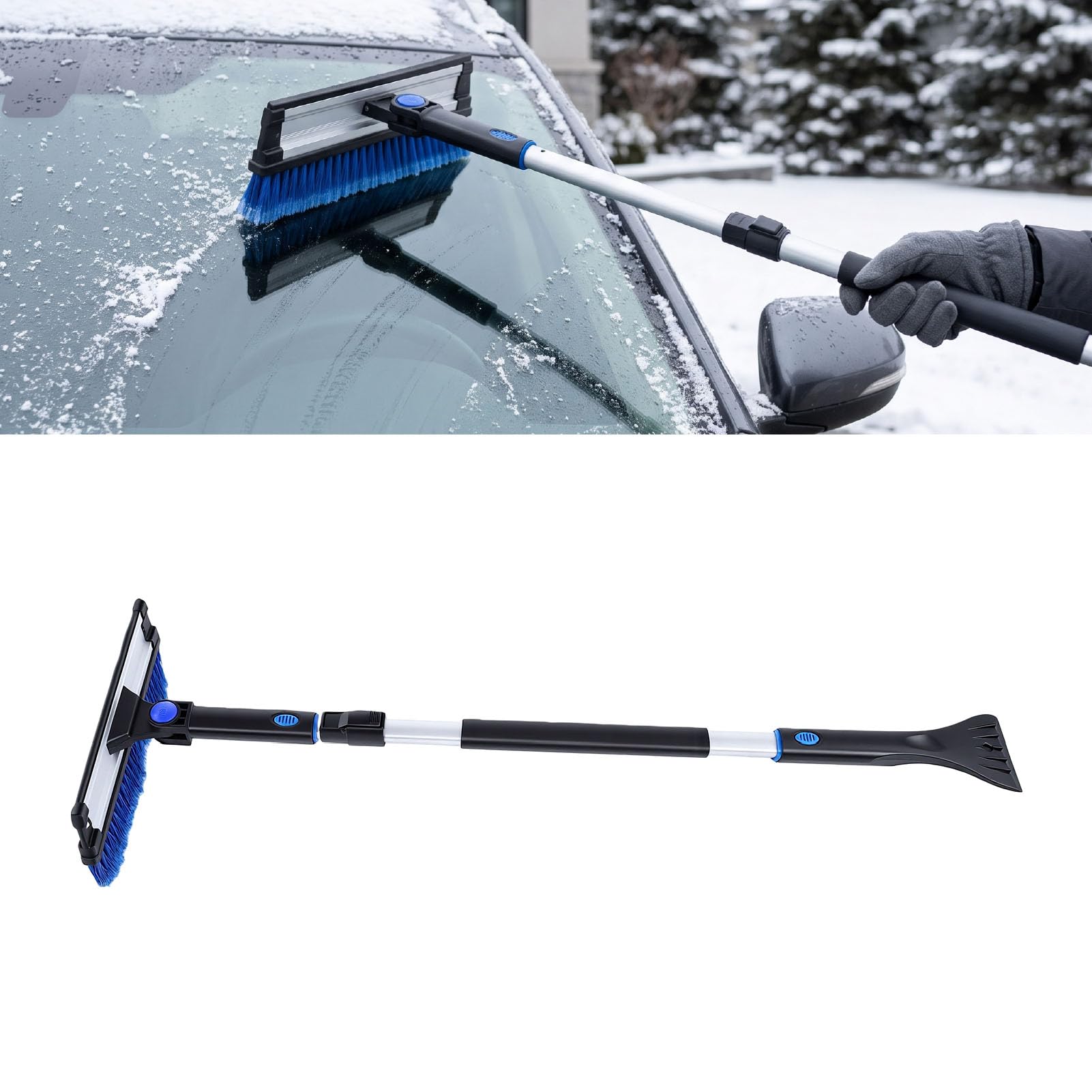 banapoy Wysuwana Szczotka do śniegu Skrobaczka do Lodu, 91-128 Cm