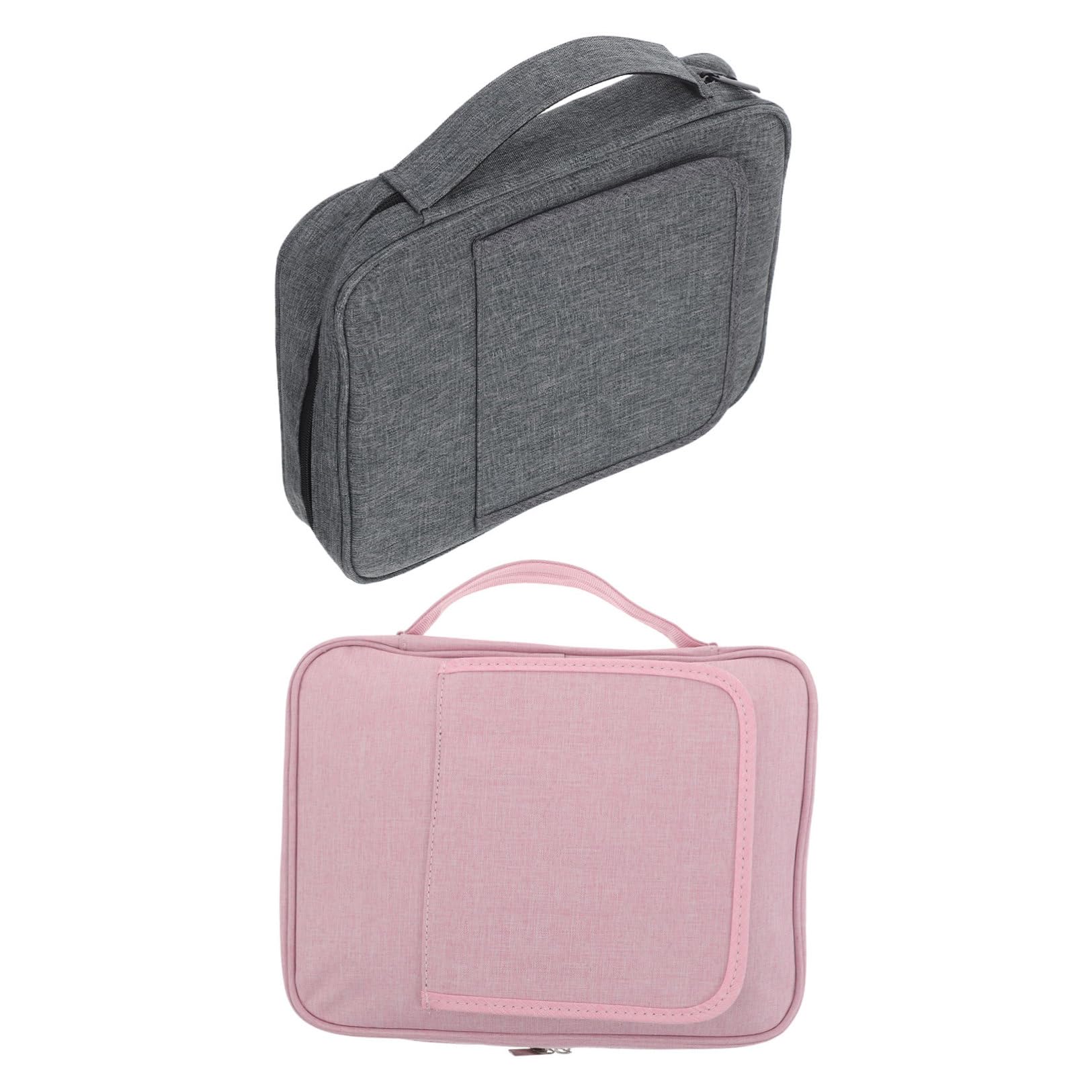 EXCEART Funda Biblia Estuche Portátil de Poliéster 2 Piezas con Asa y Soporte para Proteger Documentos y Bolígrafos, Adecuado para Estudio y Viajes