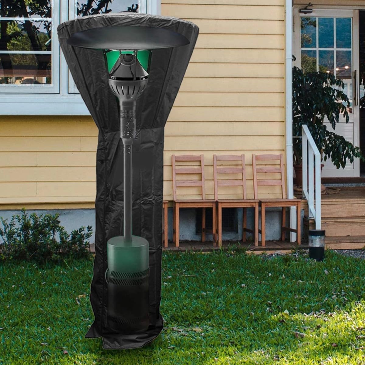 Patio Heater Cover Outdoor Waterproof Oxford Cloth 240x92x59cm Rain Dust Sun Protection for Standing Garden Heater