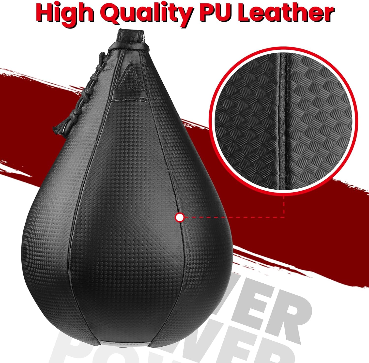 Adjustable Speed Bag Platform Kit with Speed Punching Bag & Professional Speed Bag Swivel for Boxing Training, Exercise, Fitness