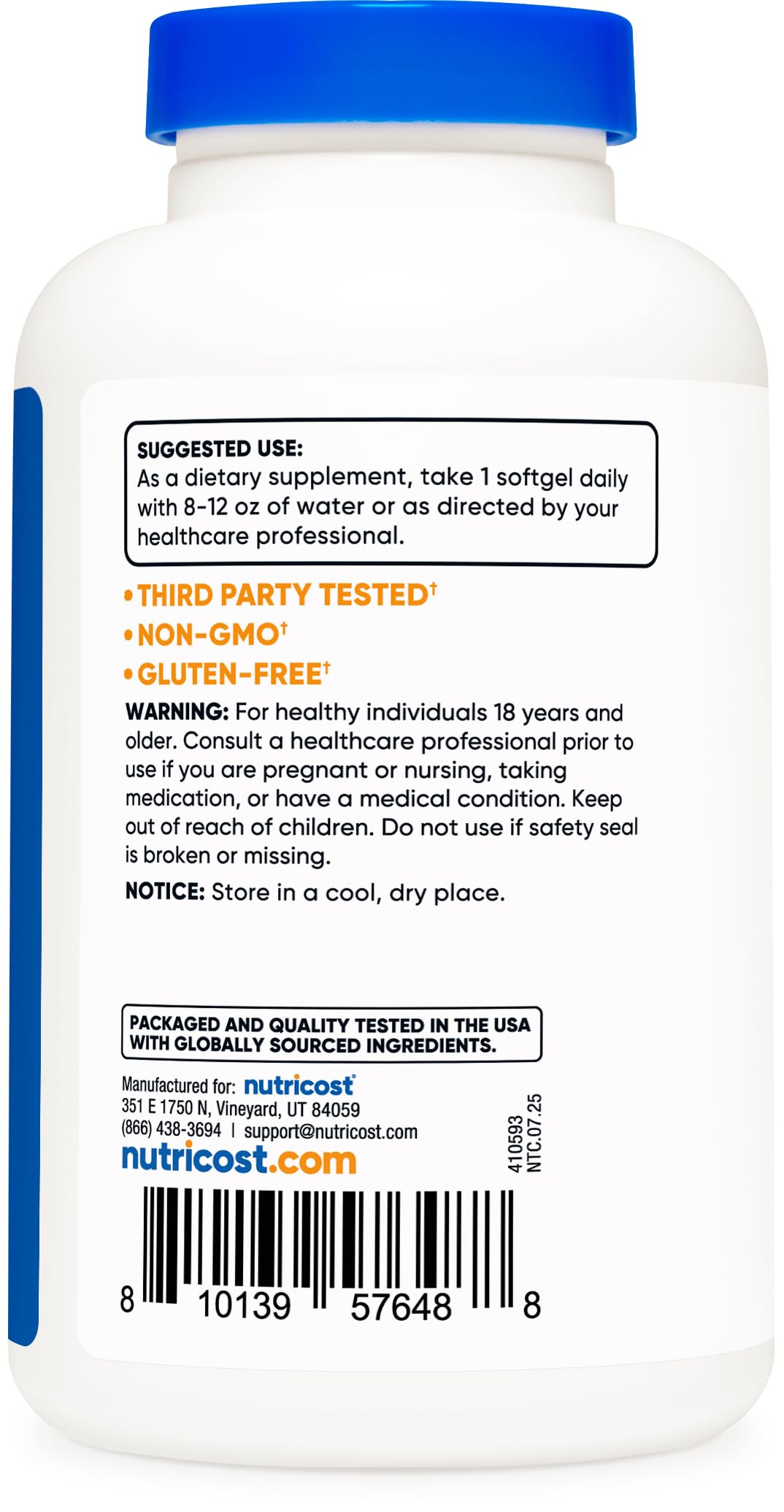 Nutricost Black Currant Oil (1000mg) 120 Softgels, Cold Pressed, GMO-Free — Amazon image 4