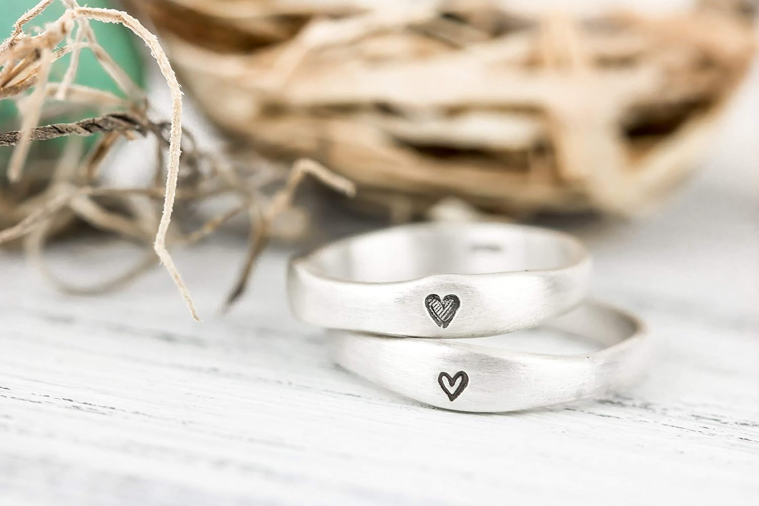 Sterling Silver Name Ring Engraved Stamped Birthday Gift for Mom, Personalized Gift