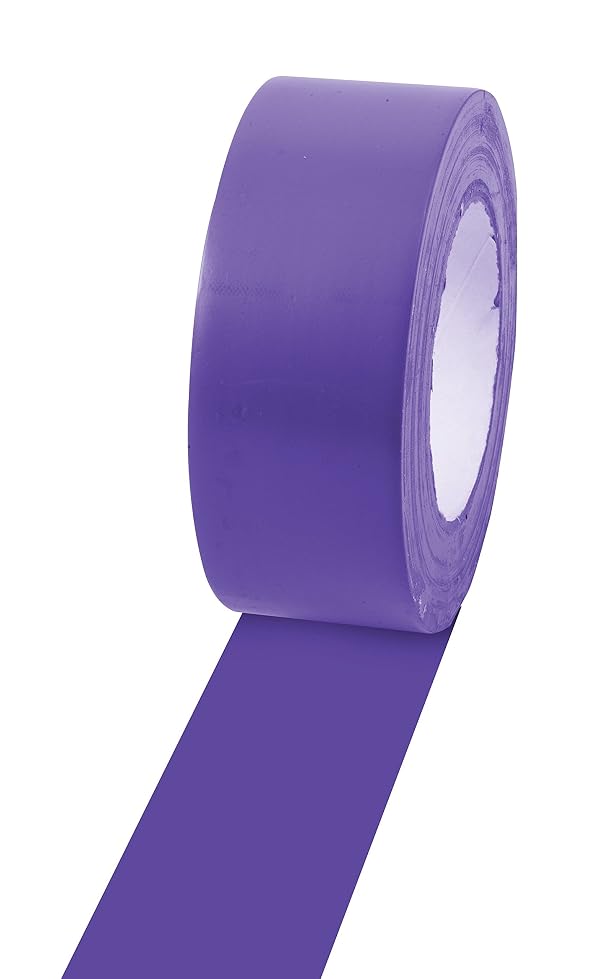 Champion Sports Vinyl Tape, 2” Wide x 36 Yards Long, Purple - Durable Floor Marking Tape - Schools, Gyms, Restaurants