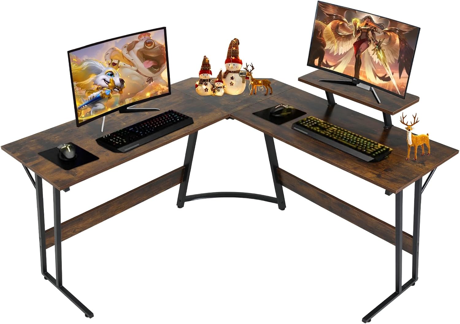 L Shaped Gaming Desk, 50.4 Inch Corner Computer Desk with