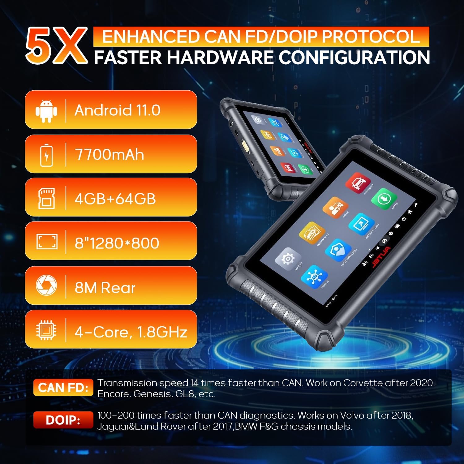 Autel Scanner MaxiCheck MX900, 2026 Bidirectional Scan Tool Same as MK900 MK900BT, All System Diagnostic, Updated of MK808S MK808BT Pro MX808S, 3000+ Active Test, 40+ Service, CAN-FD&DoIP, FCA SGW