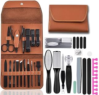 35PCS Pedicure Manicure Set, Professional Nail Clipper Kit Pedicure Kit Care Tools, Foot File Pedicure Set, Foot Files Foot Care Scrubber Kit Hard Skin Remover Feet Scrub for Women Men Salon or Home