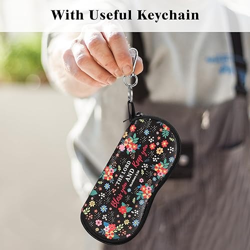 Miniatura 21 de MoKo - Estuche suave, ultra ligero, de neopreno, para lentes de sol, con cremallera y clip para cinturón