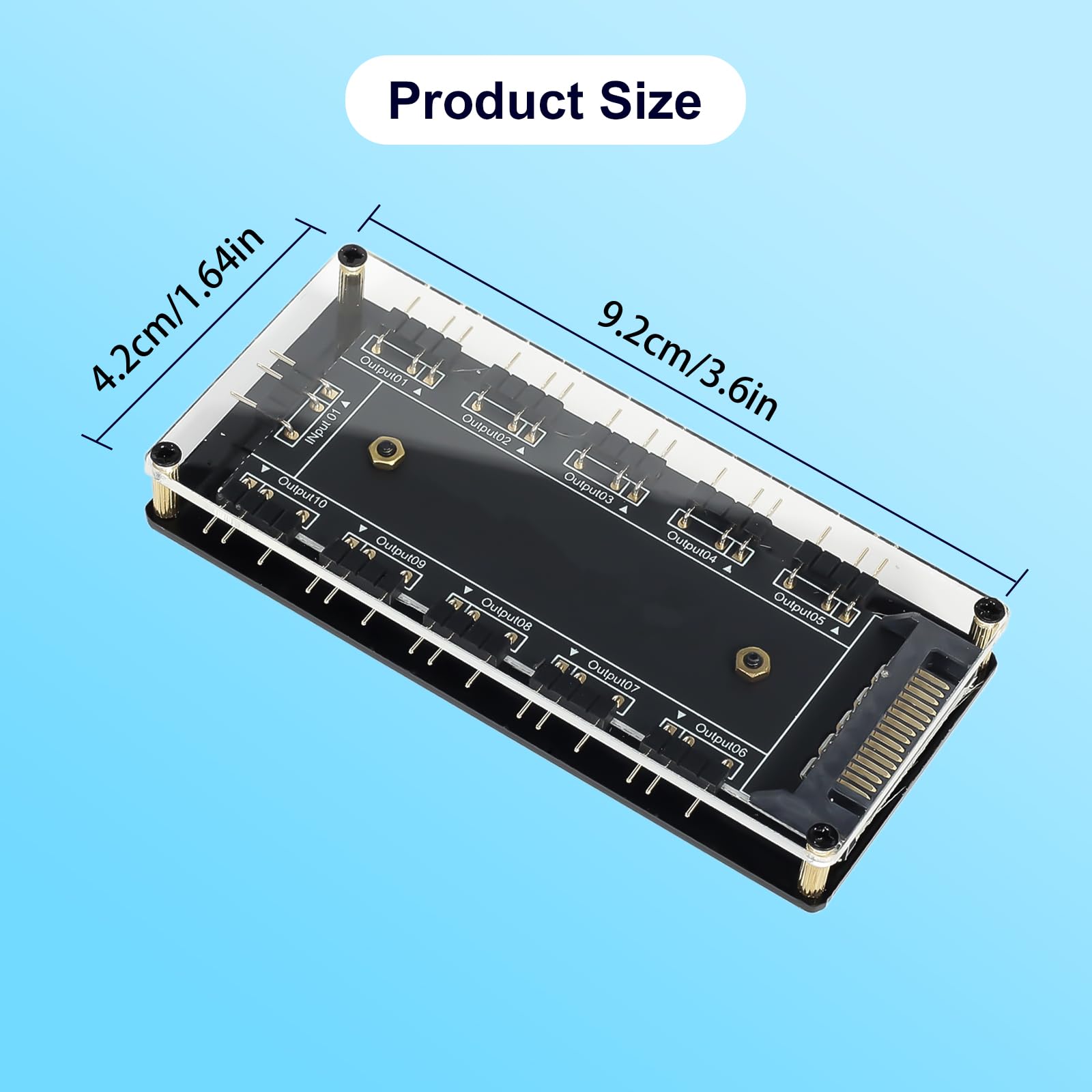 JZK Hub ARGB Da 5 V A 3 Pin Con Alloggiamento, Incluso Cavo Di Prolunga 5 V 3 Pin