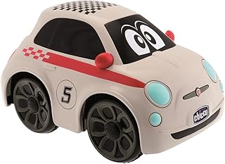 Chicco Fiat 500 RC Coche Radiocontrol, Coche Teledirigido de Carreras Deportivo para Niños, Coche Radiocontrol con Volante Intuitivo, Juguetes Niños, 2 a 6 Años, Color Blanco