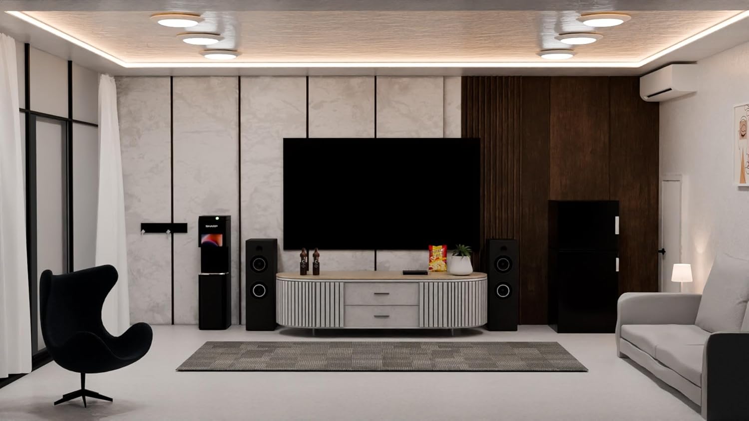 7.5" Flush Mount Ceiling Light Fixtures | Round LED Disc Light | 16.5W (120W Equivalent), 120V, 4000K, ETL, Wet Location- 4/6" J-Box (Natural White, 6 Pack)