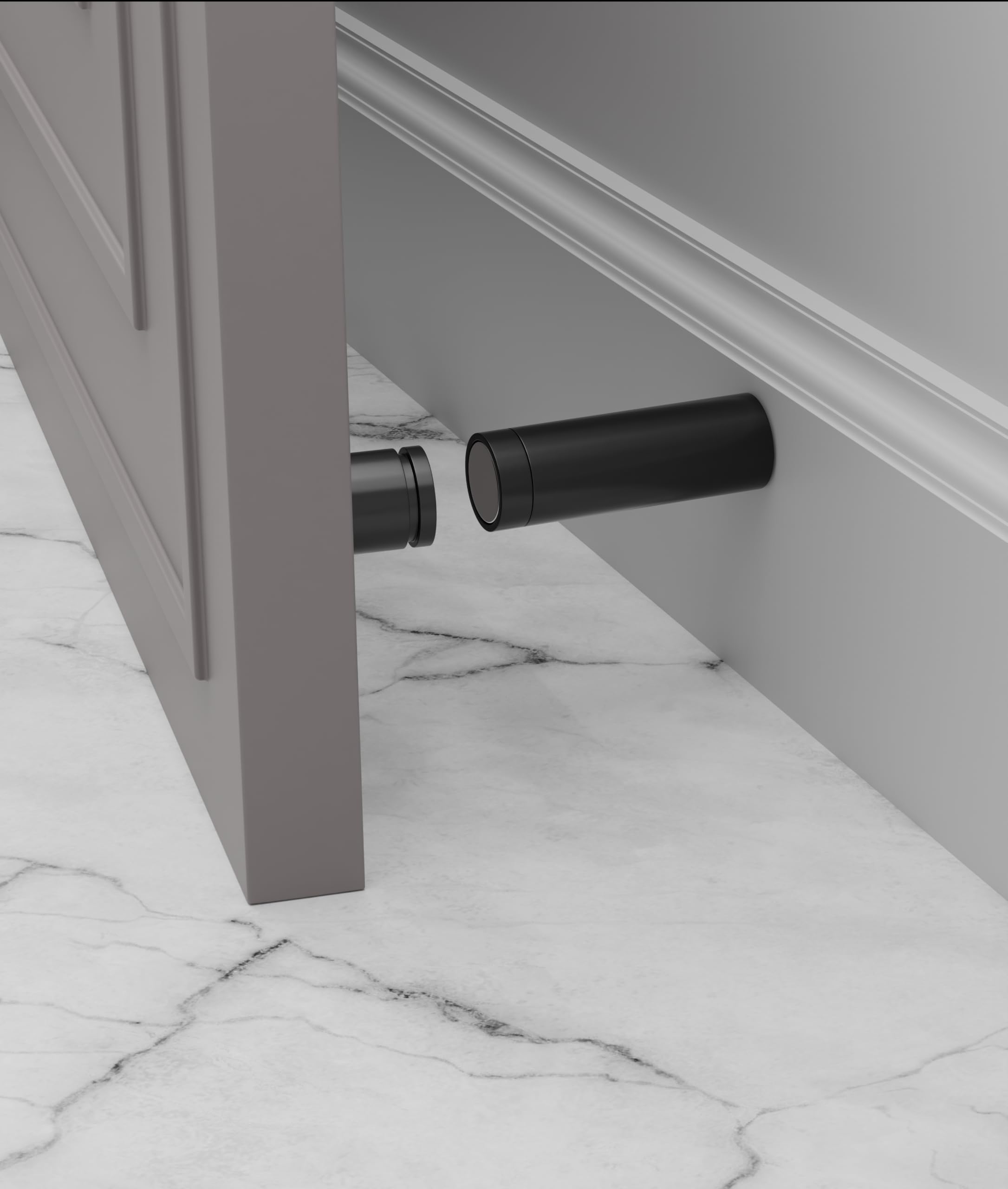 3 Inch Door Stopper Pipe Magnetic/Stopper for Main Door/Stainless Steel Heavy Duty Magnet Door Stops/Door Back Stopper for Home/Office/Hotels – (Pack of 1) - Black Finish-| 3 Years Warranty |-picture-36