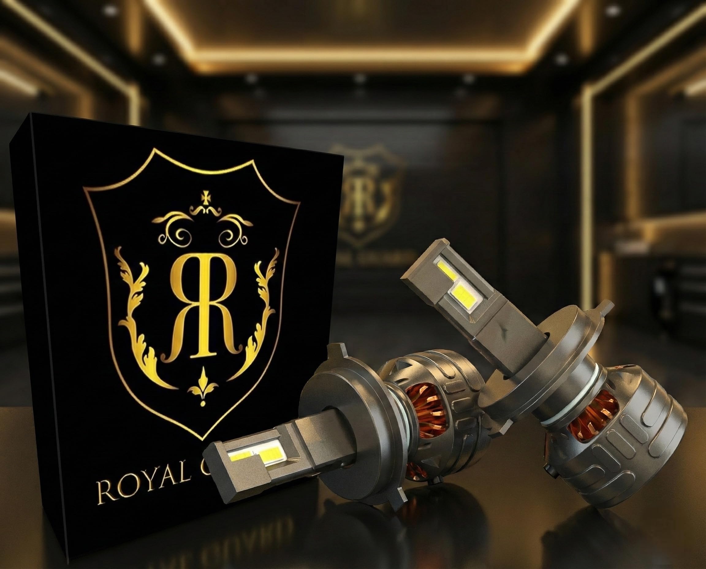 国産ブランド ロイヤルガード LED ヘッドライト H4 HI/Lo フォグ D1