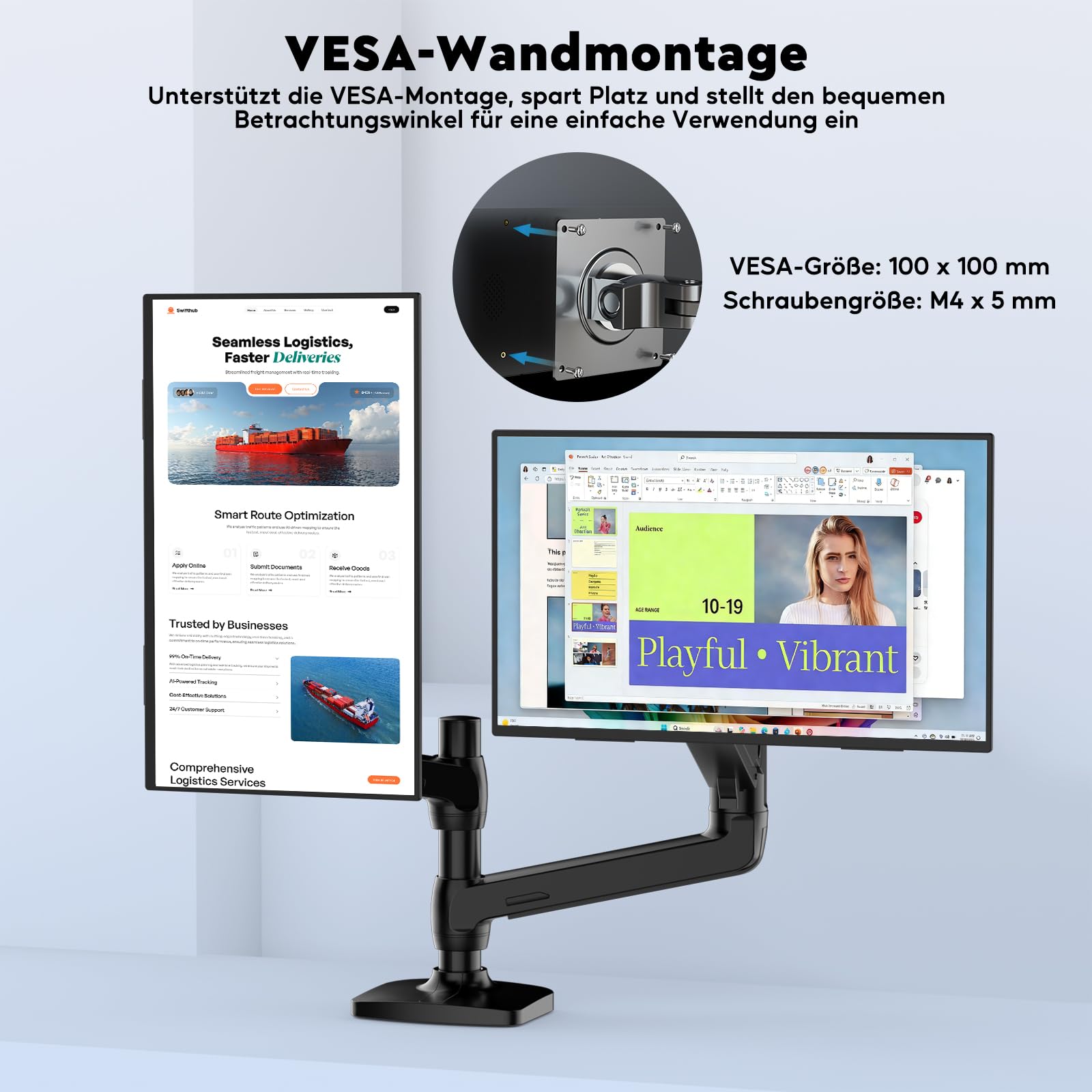 MAGICRAVEN 23.8" 4K Portable Monitor, 3840x2160 UHD Tragbarer Monitor 4K, Laptop Bildschirm Erweiterung, 100% sRGB Mobiler Monitore, Laptop Screen Extender für Laptop/PC/Mac/PS5/4/X-BO