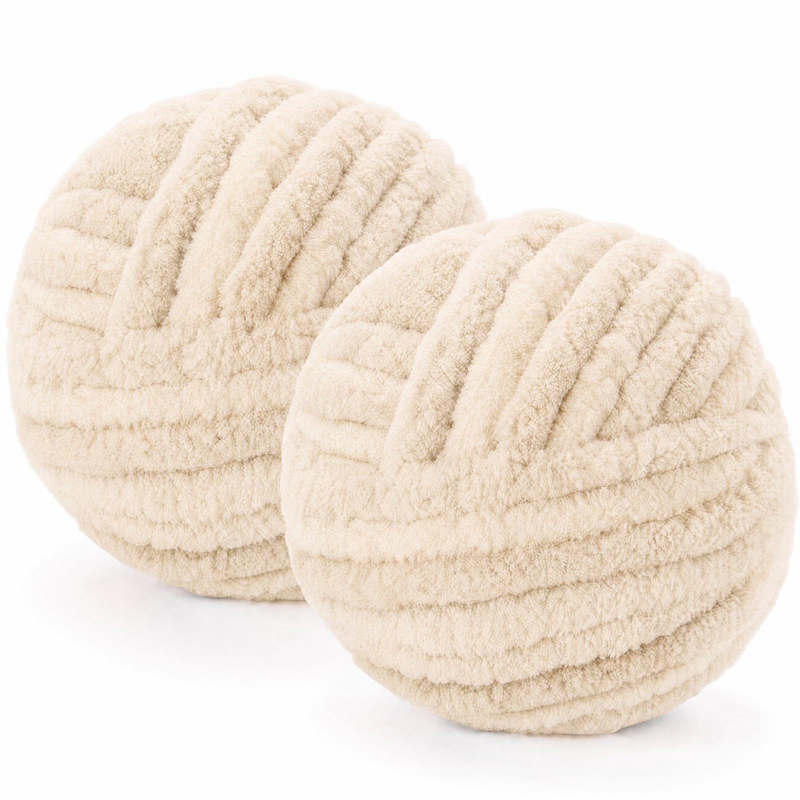 2 Ball Chunky Yarn Wool 500g, XXL Soft Fluffy Chunky Wool for Hand Knitting — image 1