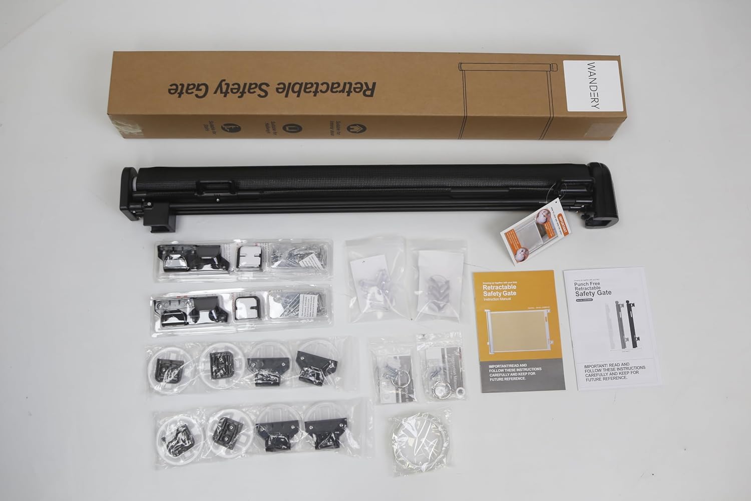 Retractable Baby Gate for Stairs, 71" Wide Dog Gate Indoor - 34" Tall Baby Gates for Doorways, Hallways and Stairs, Easy Install with Drilling and No-Drill Hardware (Black, 71 Inches / 5.91 Feet)