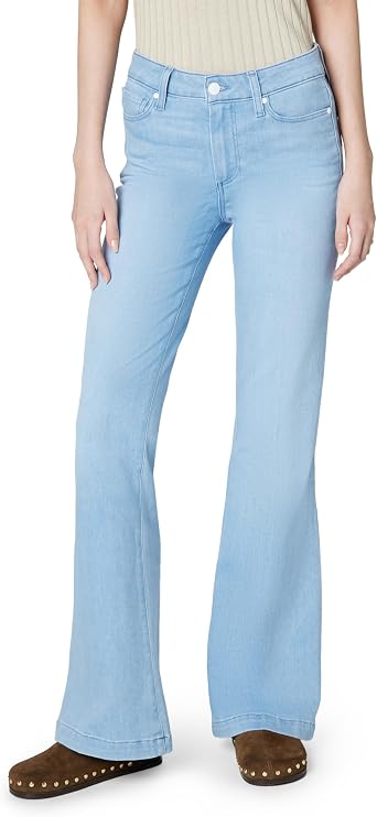 PAIGE Womens Genevieve Fog Luxe Coating Jeans