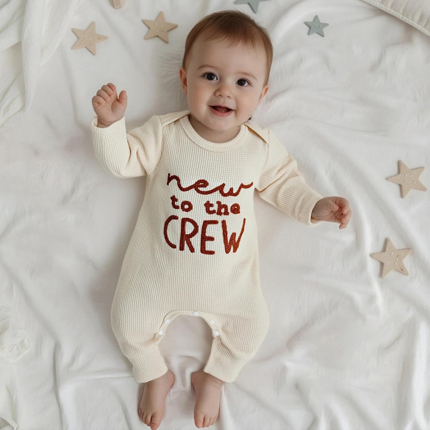 allshope Newborn Baby Boy Fall Outfit Romper Mama Mini Embroidery Long Sleeve Crew Neck Jumpsuit Bodysuit Infant Clothes - Image 6