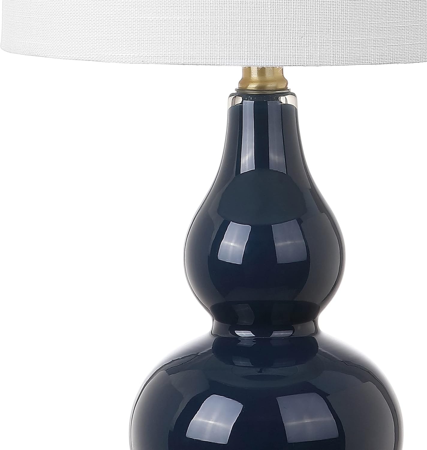 JONATHAN Y JYL1028F Anya 20.5" Mini Glass LED Table Lamp, Transitional, Glam, Midcentury, Modern, Elegant, Office, Living Room, Family Room, Dining Room, Bedroom, Hallway, Foyer, Navy